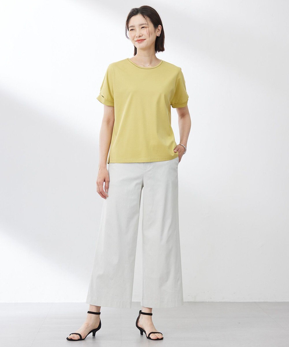 J.PRESS LADIES S 【WEB限定カラーあり・洗える】コットンスムース ハシゴレース カットソー 