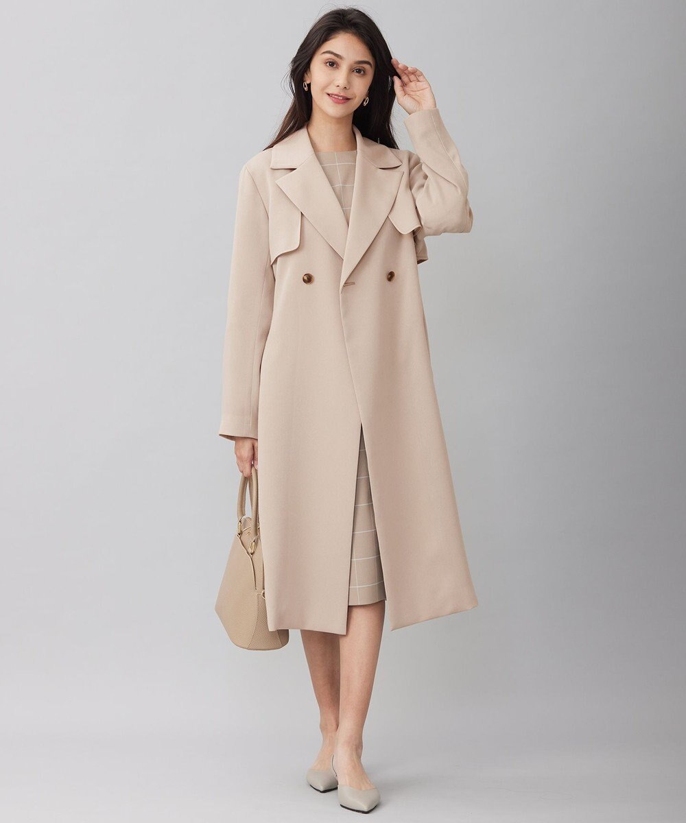 自由区 L 【洗える】ウィンドウペーンチェック ワンピース 