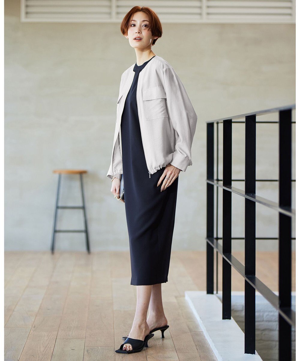 ICB 【接触冷感・UVケア・速乾・洗える】FluidBackSatin ワンピース 