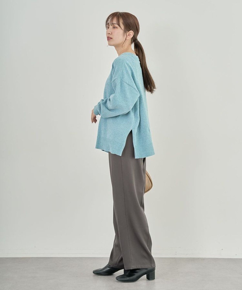 Green Parks ベロアモールリラックスサイズニットプルオーバー 