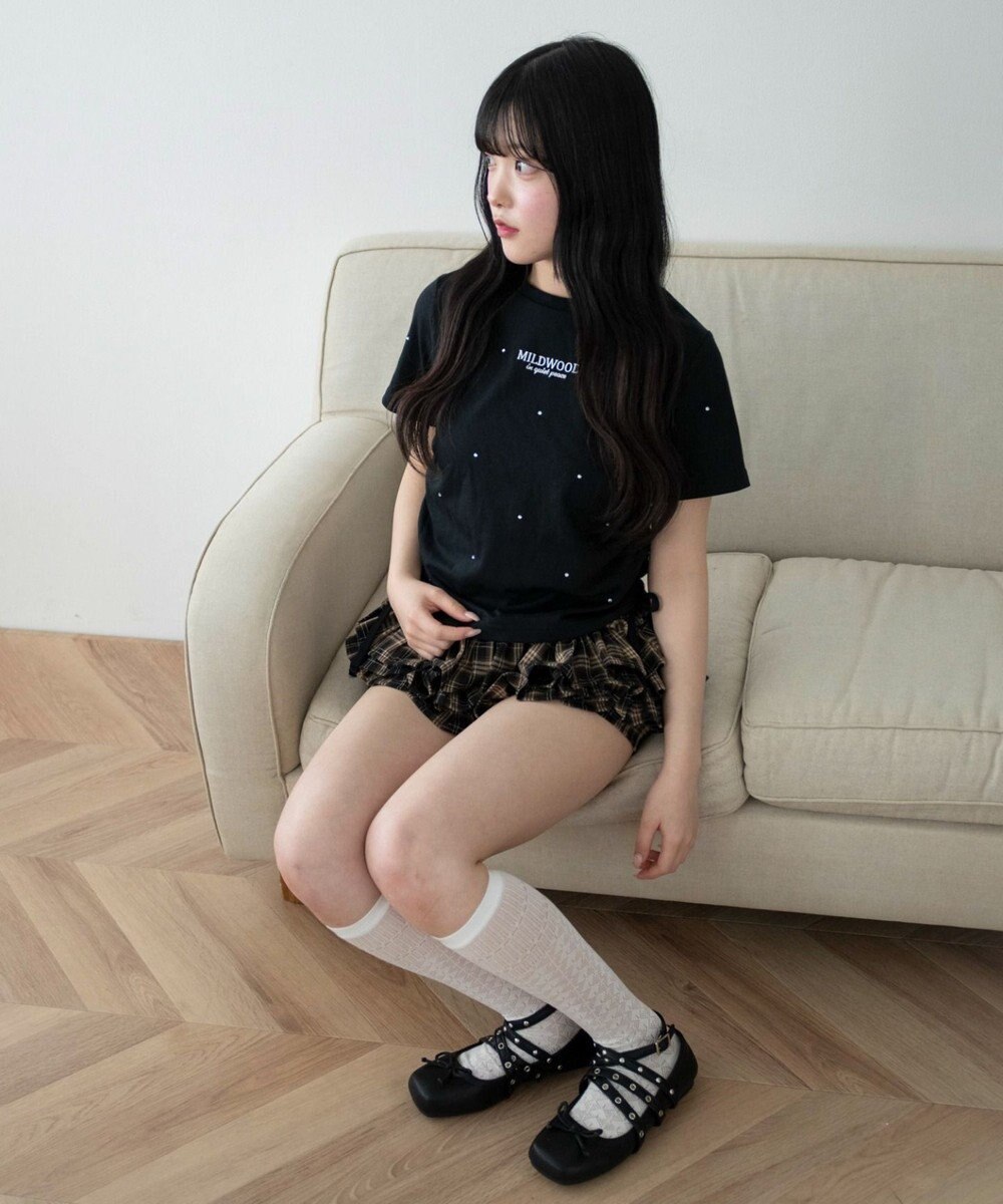 WEGO ビジューサイドドロストショートT 