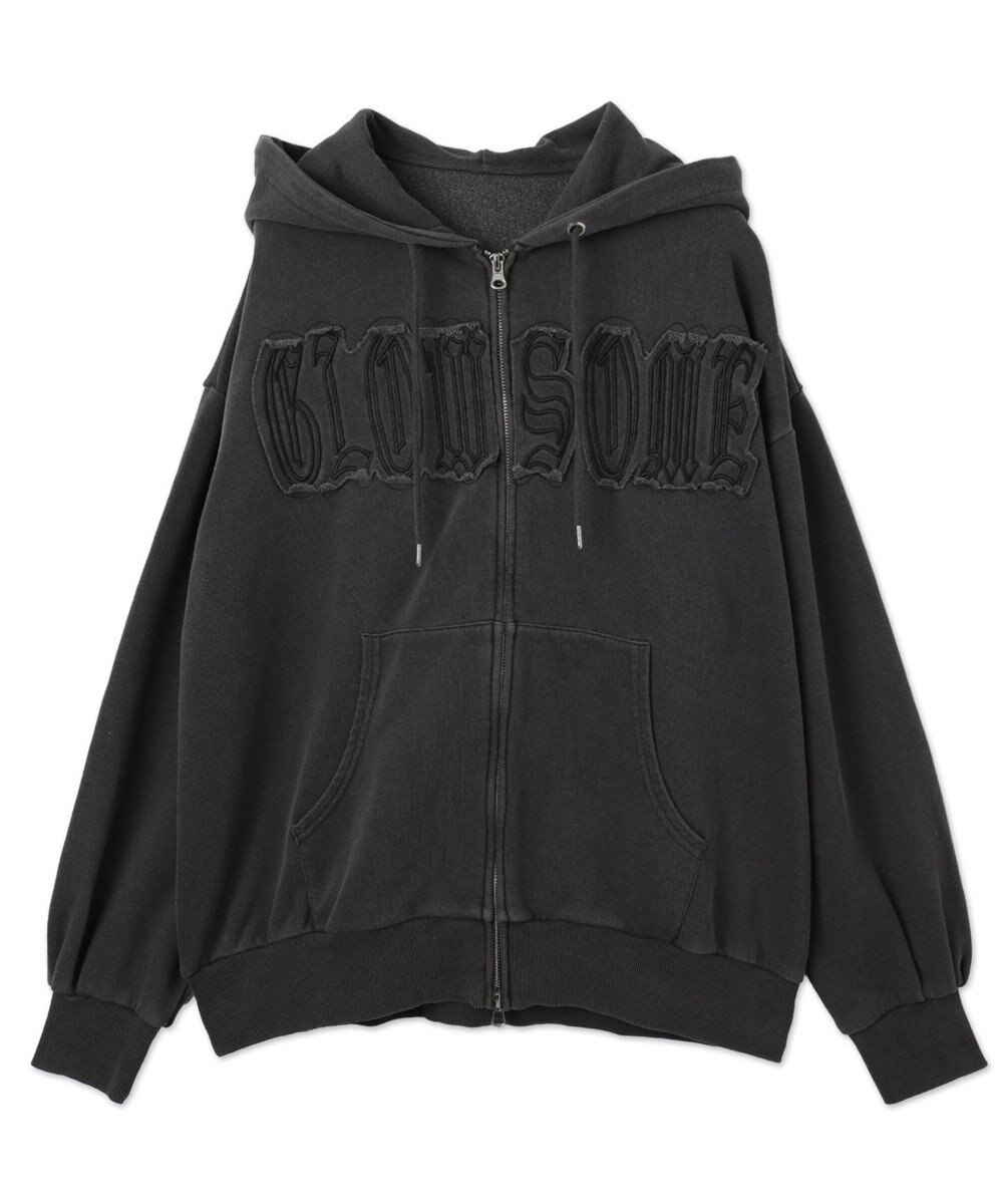 WEGO ヴィンテージウォッシュパッチワークBIGZIPパーカー 