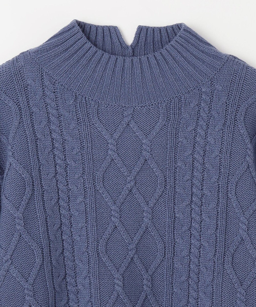 ANY 【6色展開】ソフトアクリルハイネックケーブルニット 