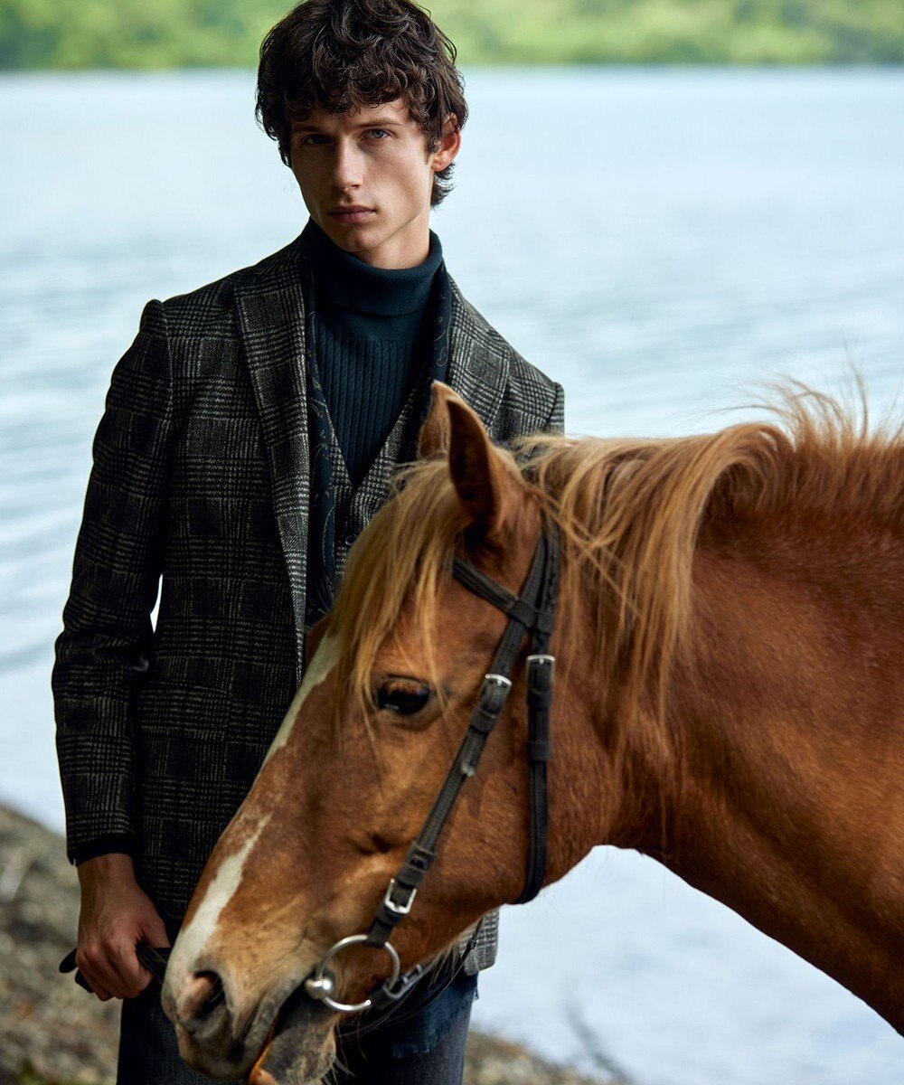 JOSEPH ABBOUD 【キングサイズ・ストレッチ】フランネルジャージ ジャケット 