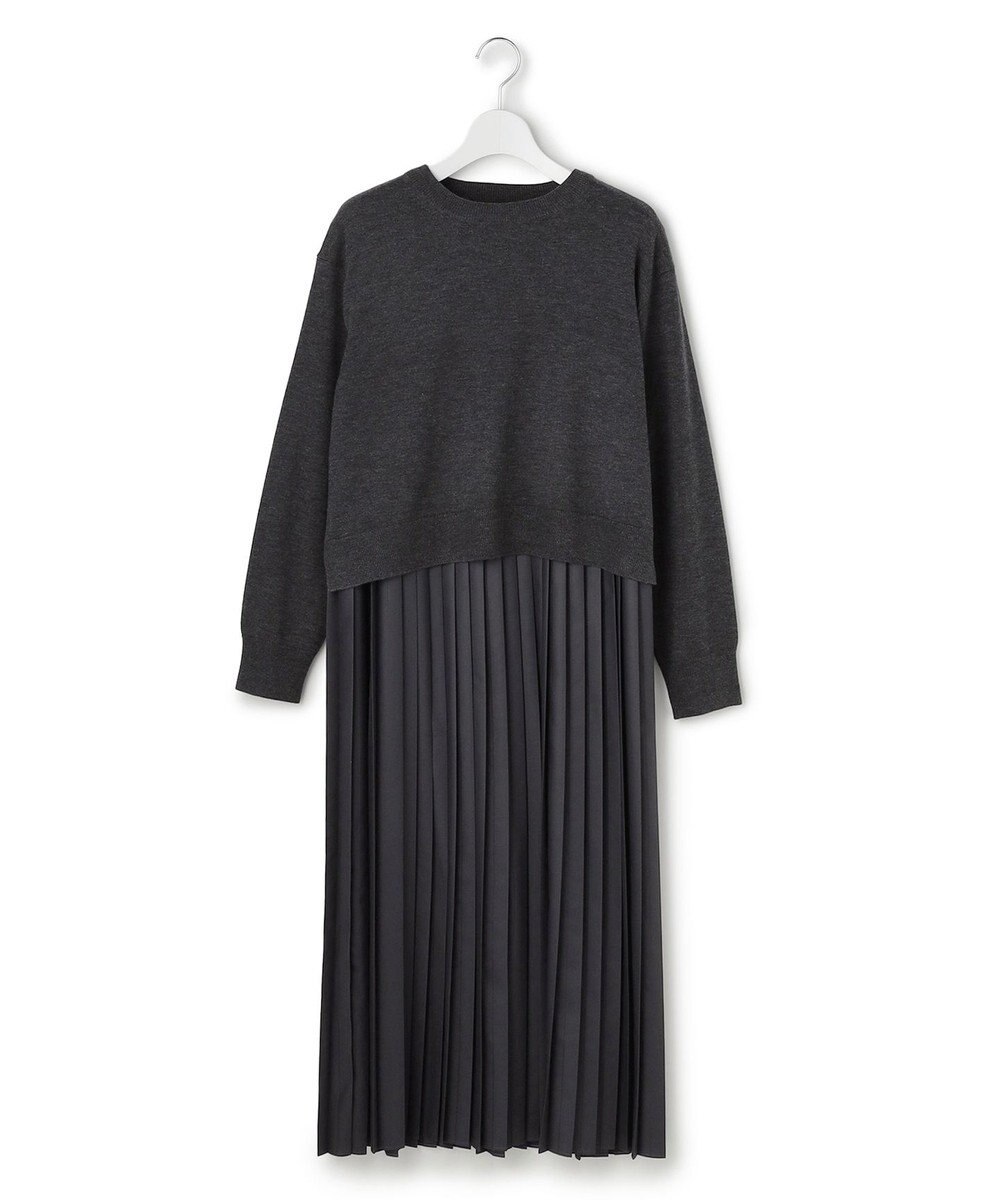 23区 L ニットセットアップ プリーツコンビ ワンピース 