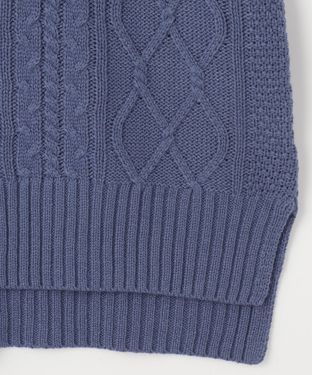 ANY 【6色展開】ソフトアクリルハイネックケーブルニット 