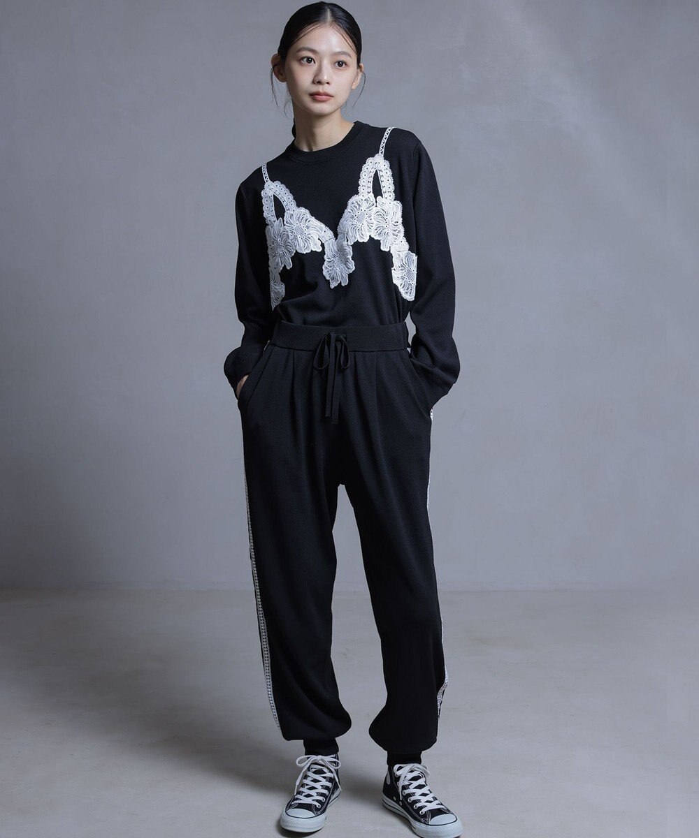 組曲 【組曲×setsuko sagittaire】レーシートラック パンツ 