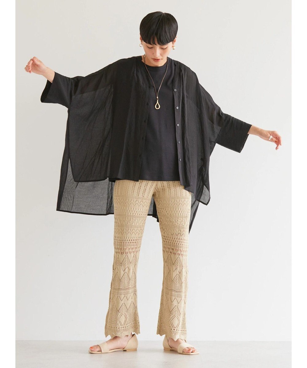 AMERICAN HOLIC バックギャザーＶネックシアーシャツ 