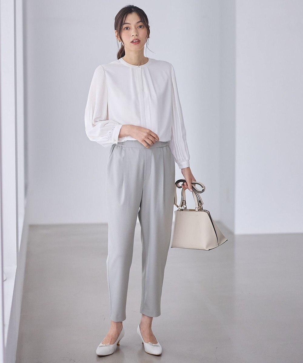 ANY イージーケアライトストレッチテーパードパンツ 