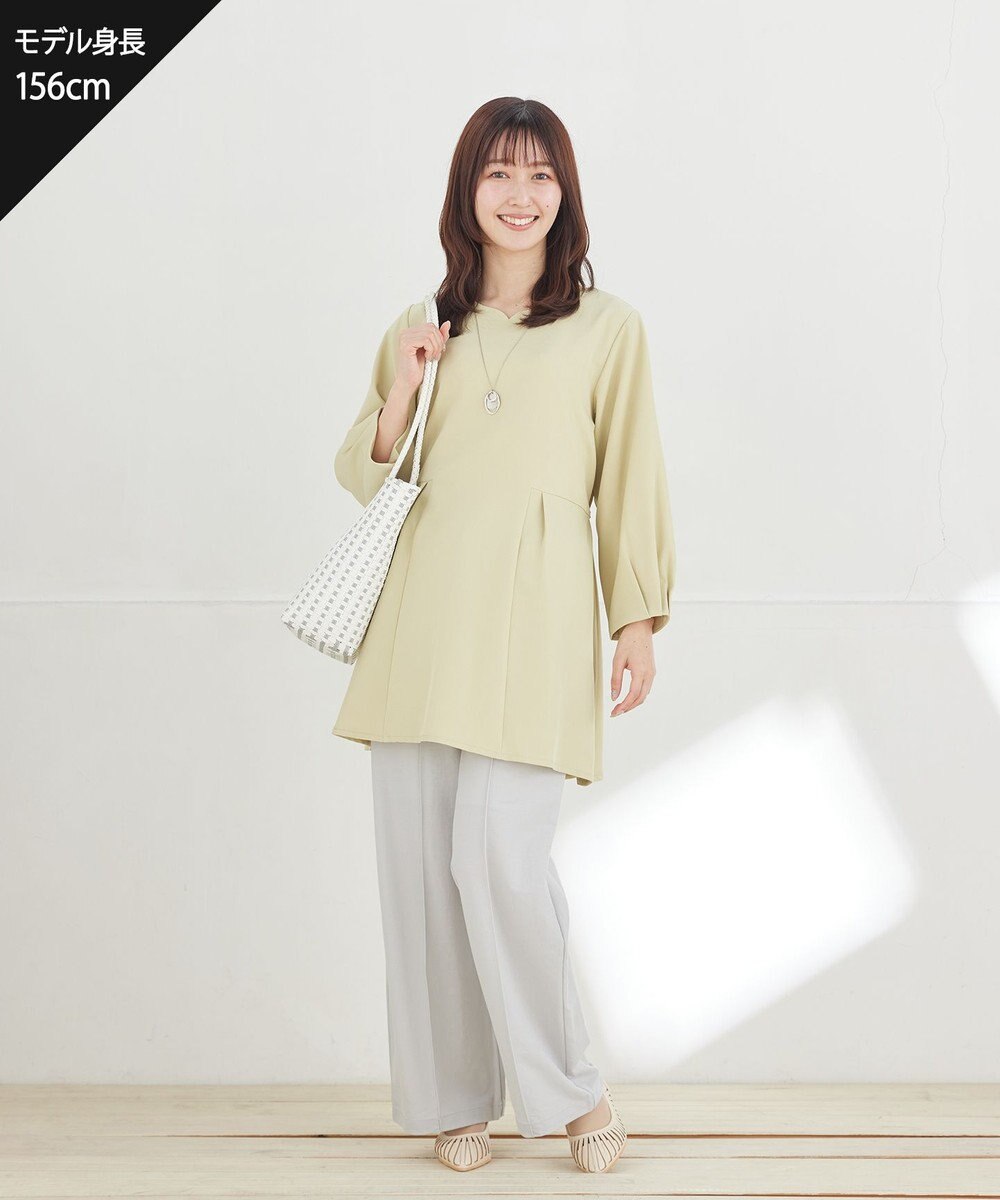 Tiaclasse 【おのののかさん着用】冷凛(ひやりん)カノコカットソーピンタックパンツ 