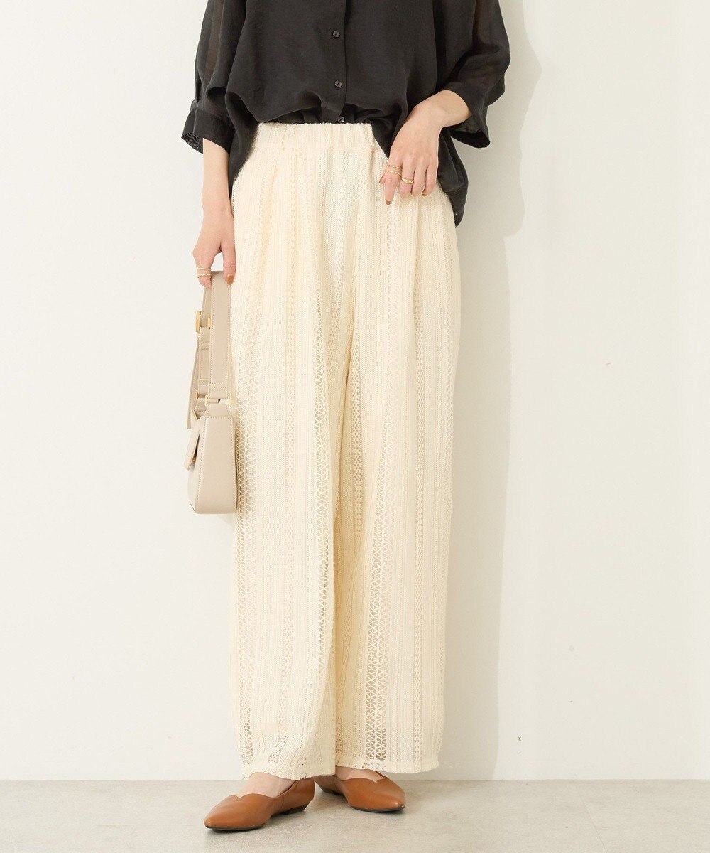 AMERICAN HOLIC 幾何学レースイージーパンツ 