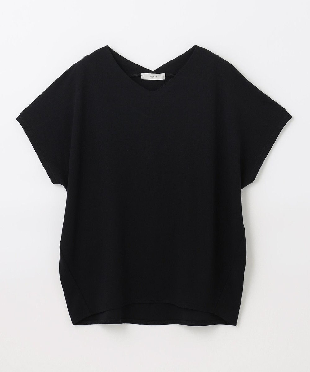 ANY L Vネックフレンチスリーブ プルオーバー 