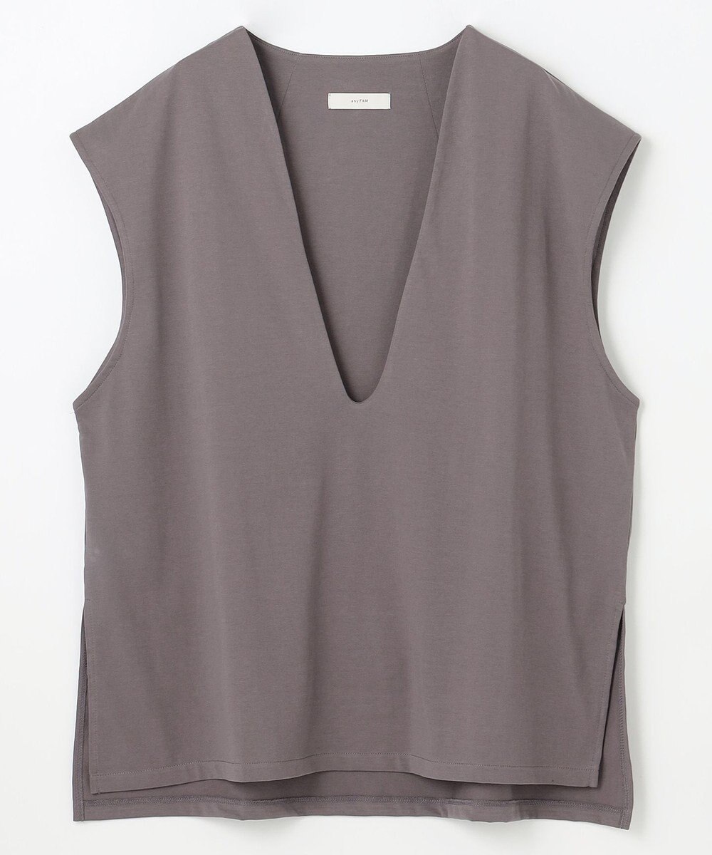 ANY L 【洗濯機可/接触冷感/UVカット】Ｖネックチュニック 