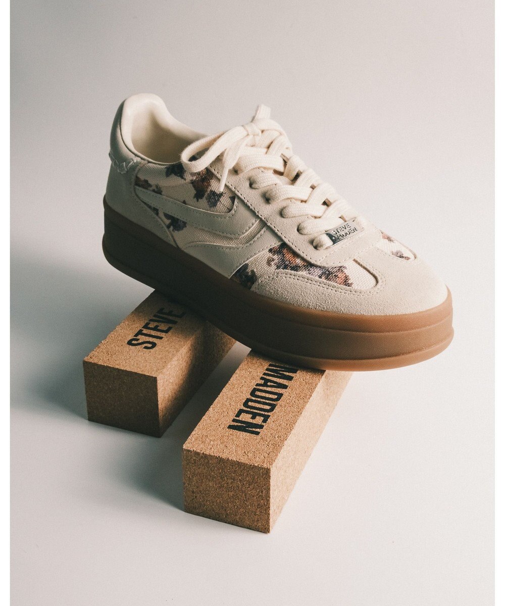 STEVE MADDEN OFF-TRACK フラワープリント厚底スニーカー 