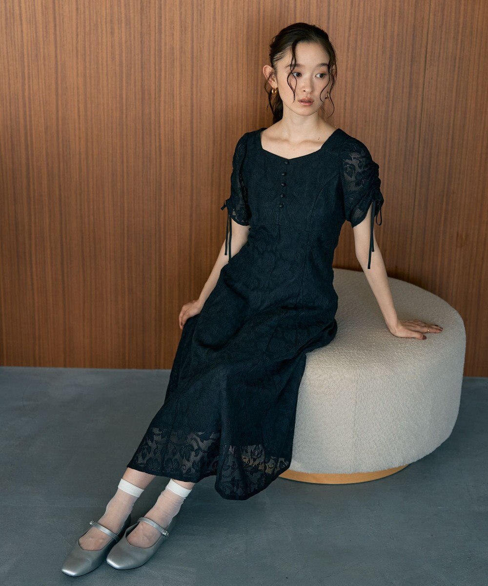 earth music&ecology パネル切り替えレースワンピース 