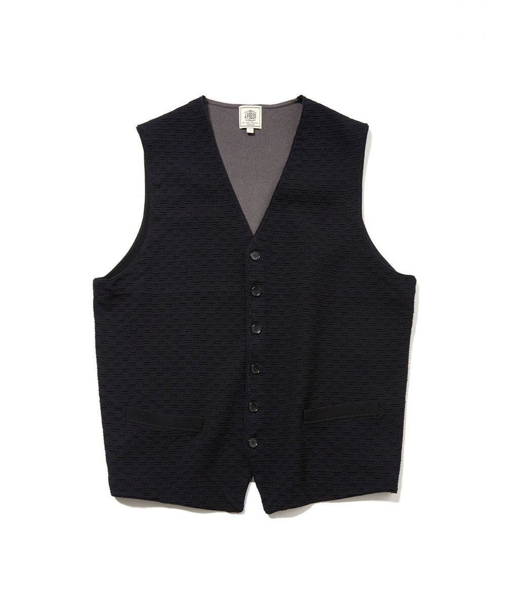 J.PRESS MEN 重ねて映える洗練レイヤード【ストレッチ / イージーケア】【FLEX YARN】ハイゲージ ニットベスト 