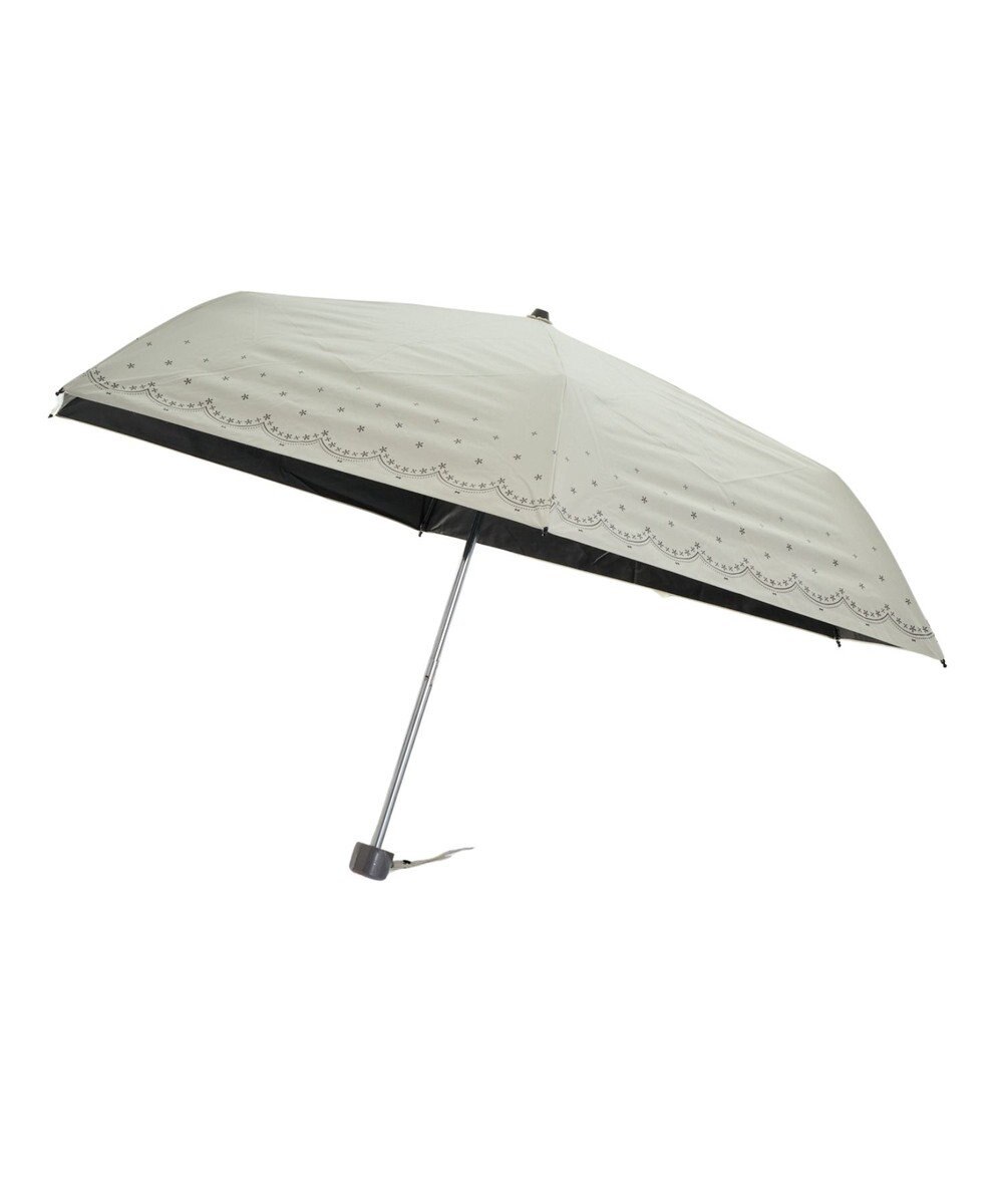 MOONBAT 晴雨兼用日傘 折りたたみ傘 スカラ刺繍柄／遮光 遮熱 UV 