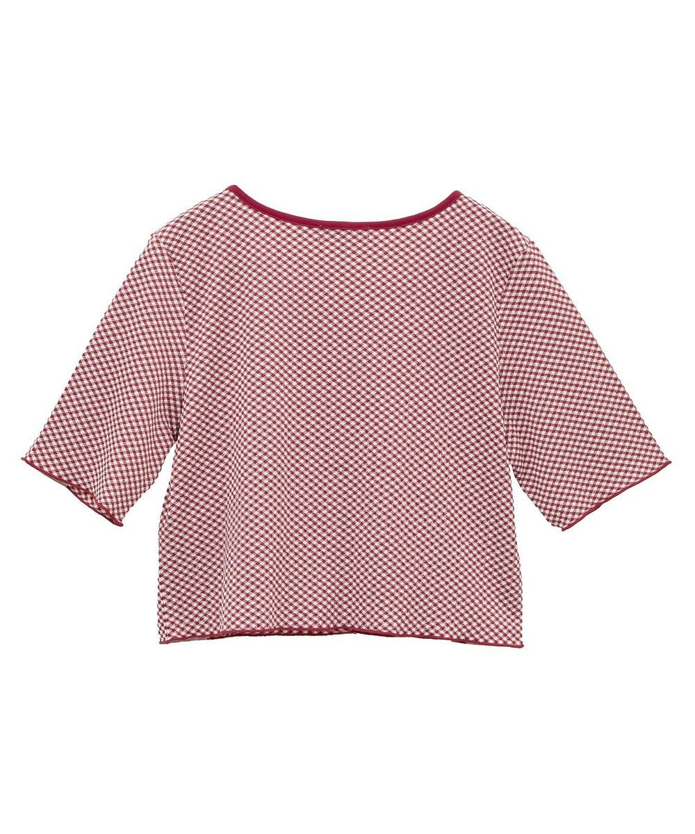 earth music&ecology ＳＥＴ２点ギンガムメロ－カーデ＋リボンタンク 