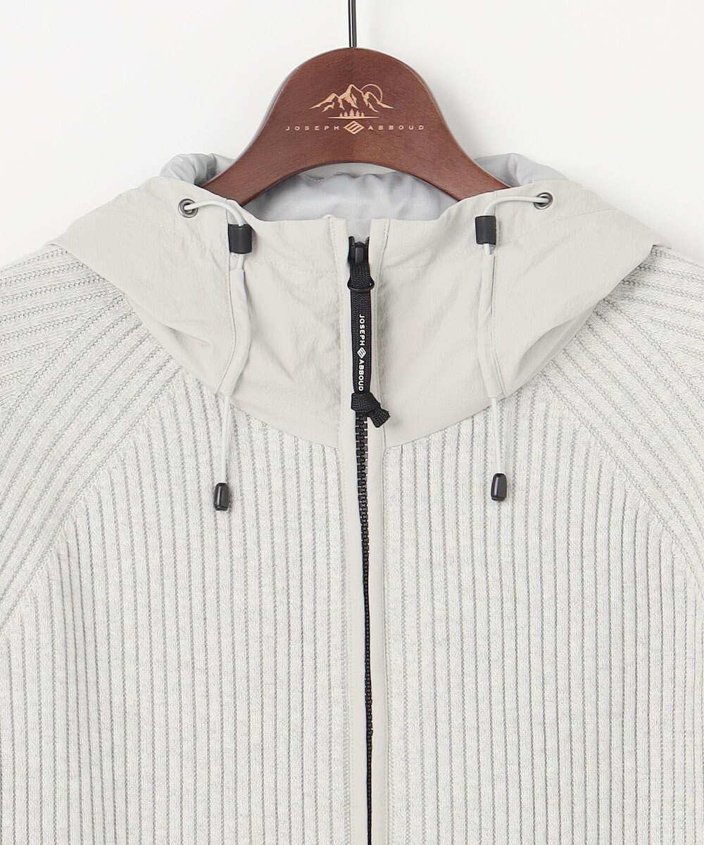 JOSEPH ABBOUD MOUNTAIN 【日本素材・ストレッチ】コットンムリネ アウトドア ニット パーカー 