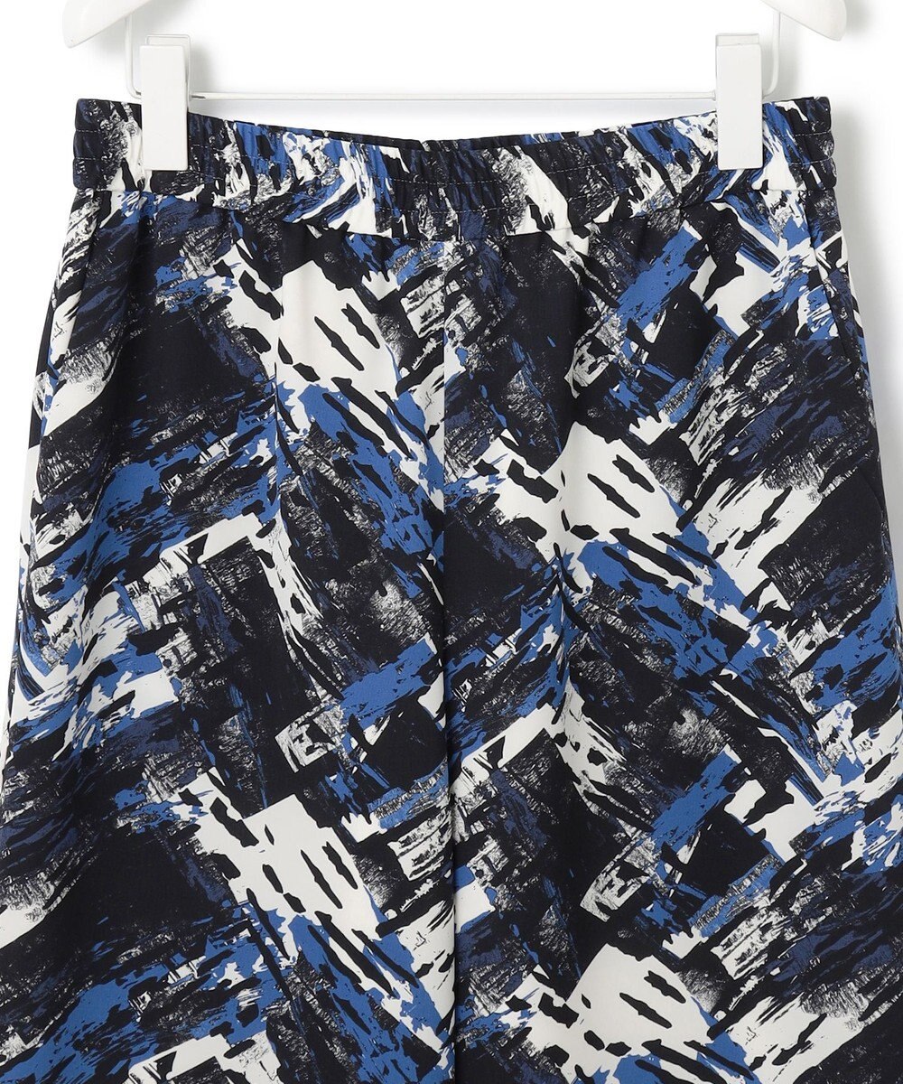 ICB L 【洗える】 ブラッシュプリント ワイドパンツ 