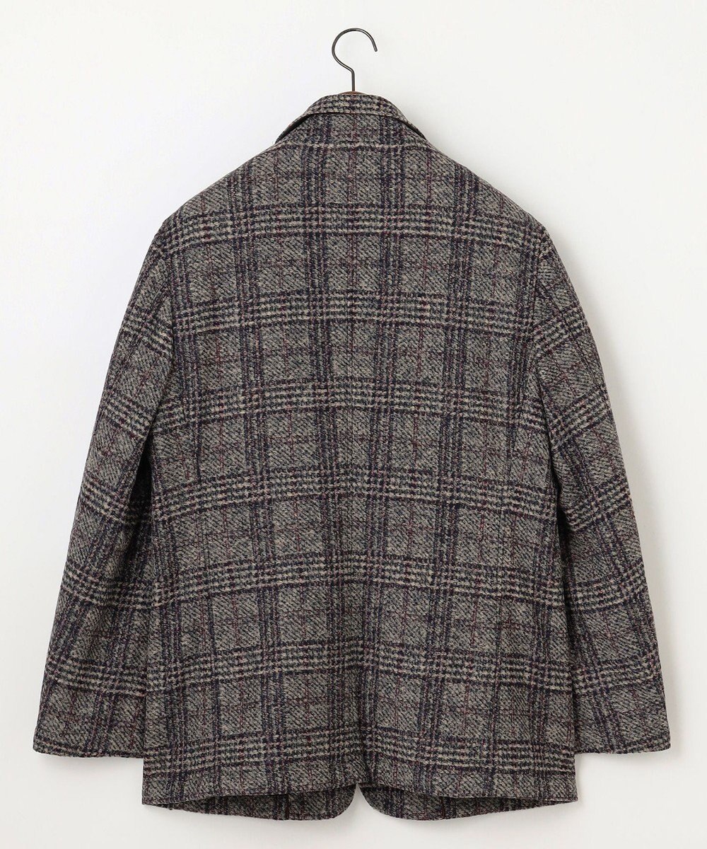 JOSEPH ABBOUD 【イタリア素材/軽量/中綿キルト裏地】スライバーチェックジャージー ジャケット 