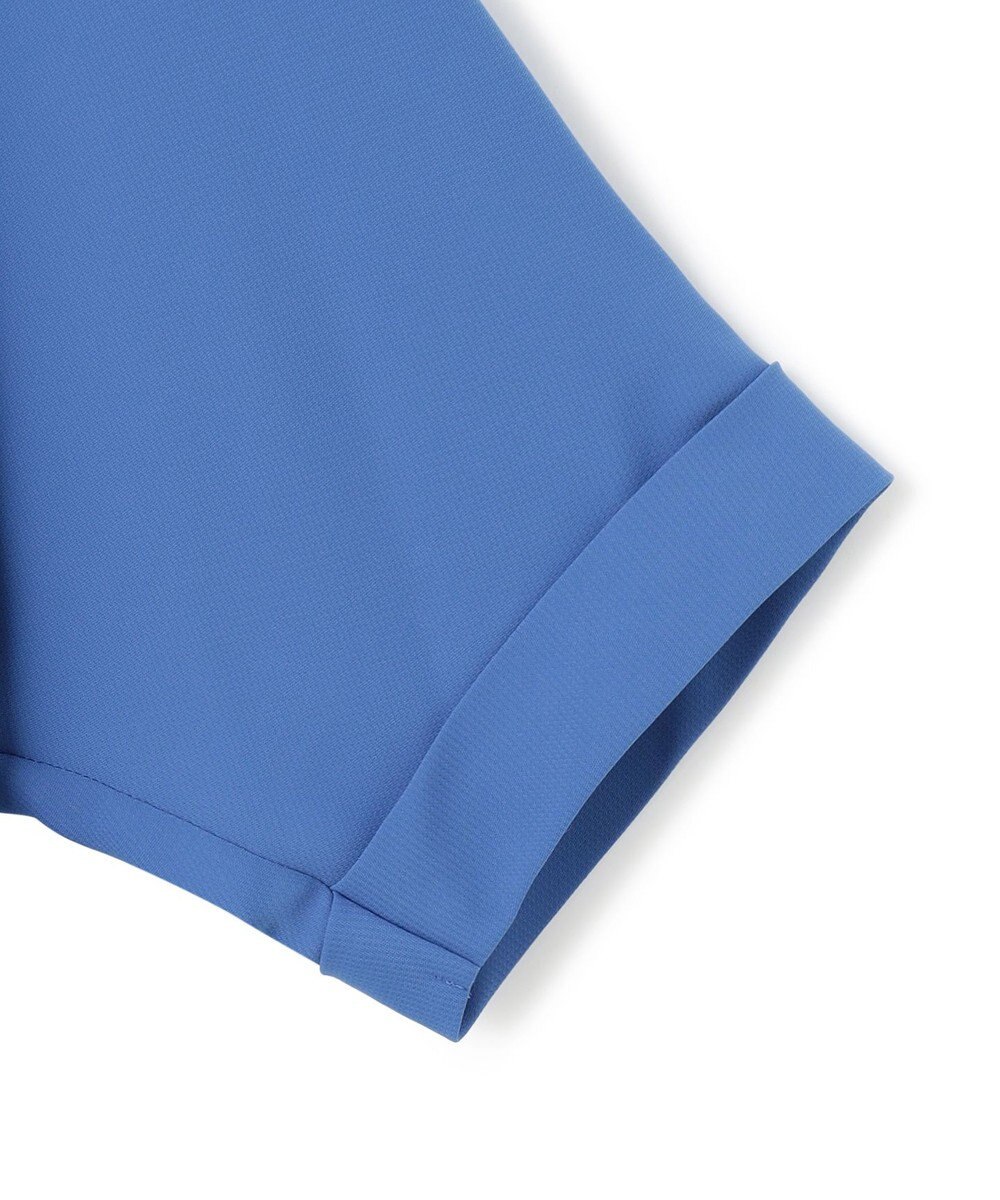 ICB 【新色追加・接触冷感・UVケア・速乾・洗える】BackSatinAmunzen 5分袖バンドカラーブラウス 