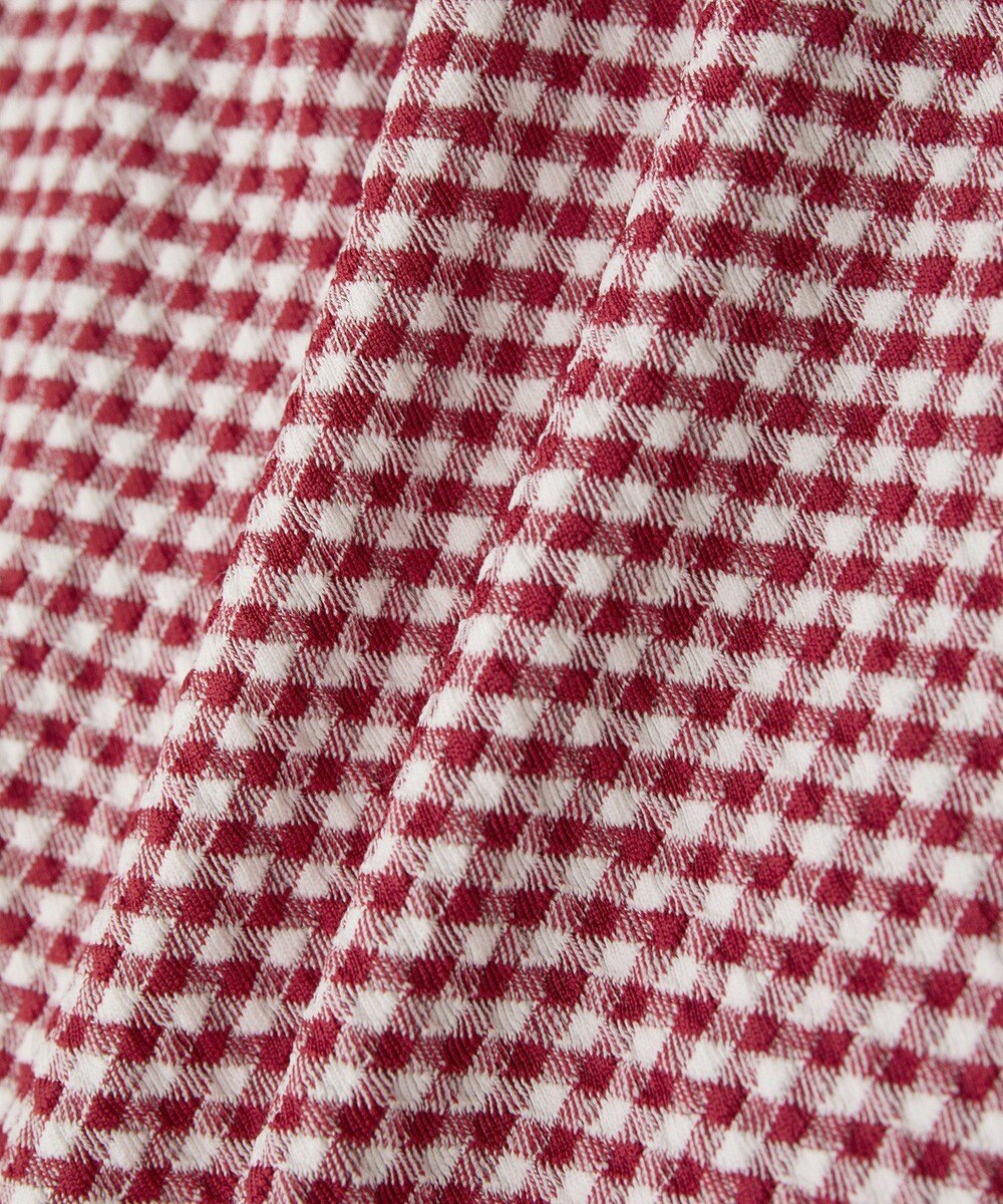 earth music&ecology ＳＥＴ２点ギンガムメロ－カーデ＋リボンタンク 