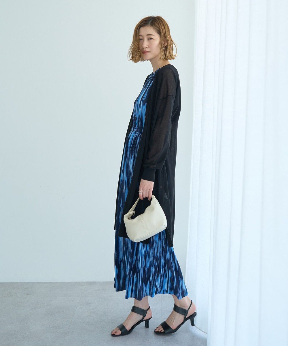 YECCA VECCA シアーニットロング丈カーディガン 