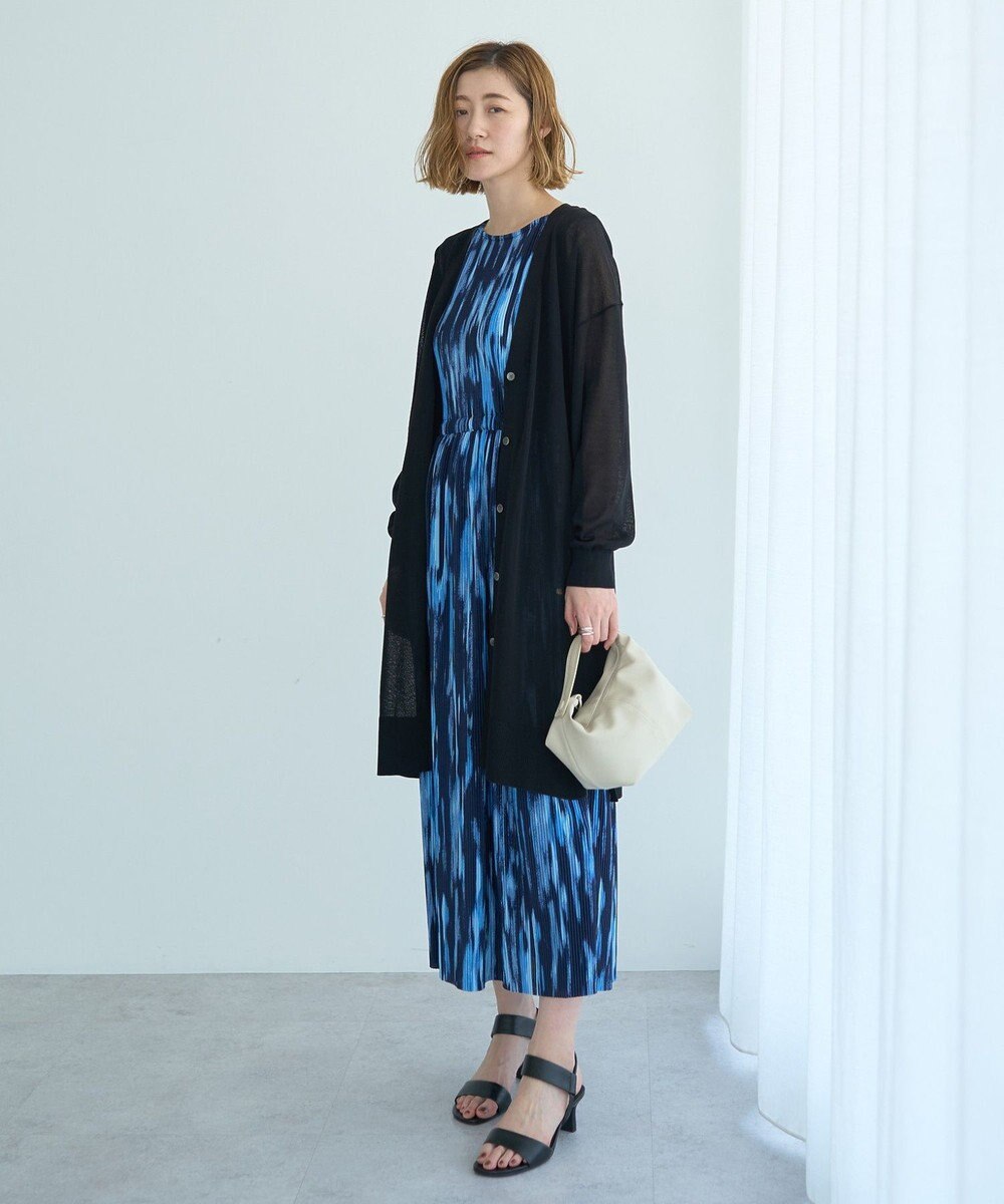 YECCA VECCA シアーニットロング丈カーディガン 