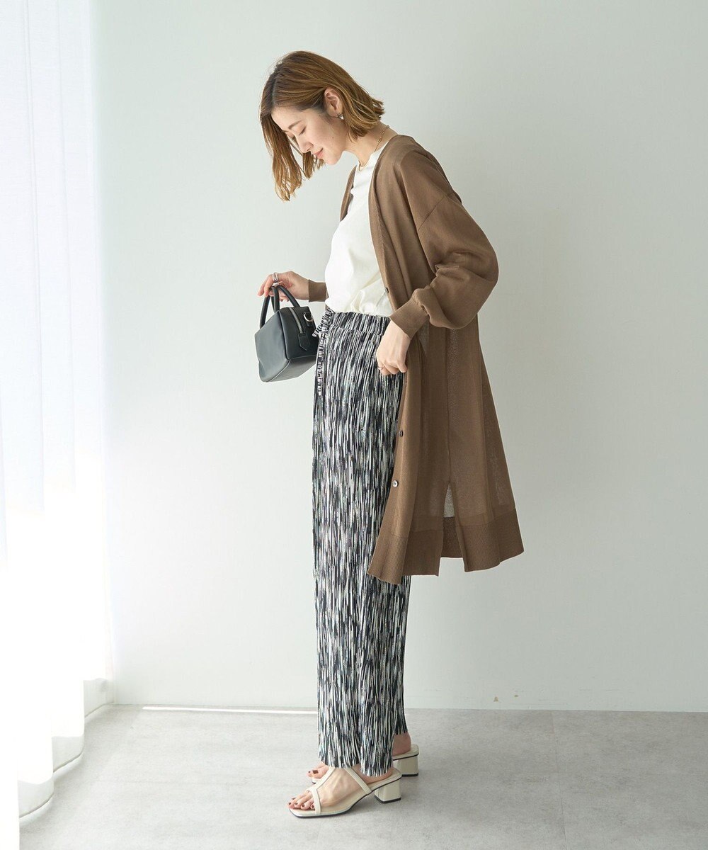 YECCA VECCA シアーニットロング丈カーディガン 