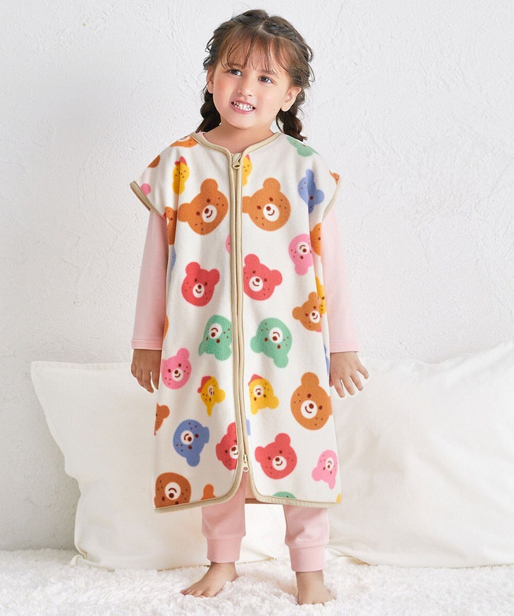 MIKI HOUSE HOT BISCUITS カラフルビーンズ フリース素材 スリーパー 