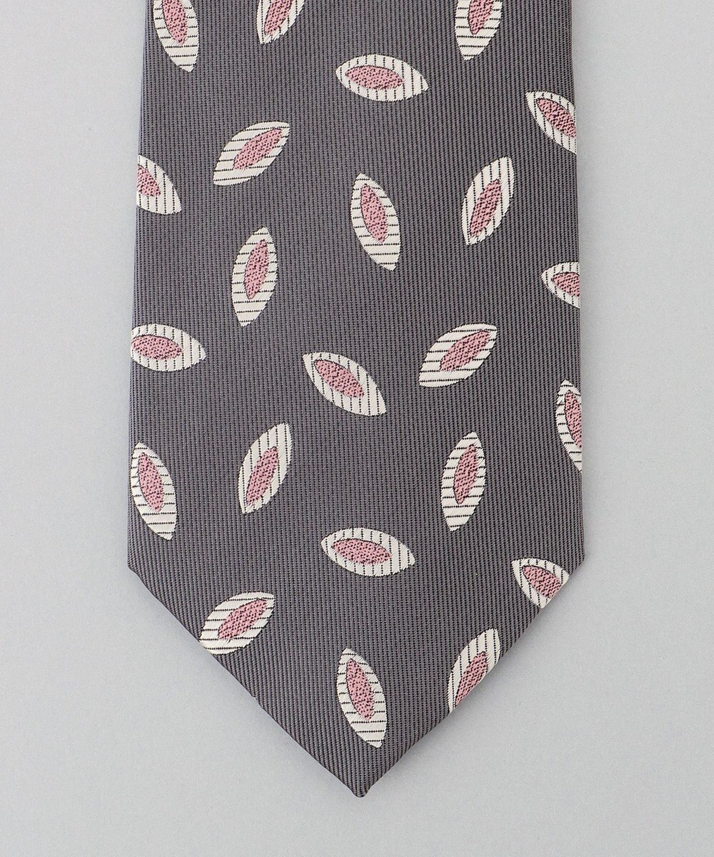 GOTAIRIKU 【日本製】西陣ネクタイ_グレー×ピンク系 