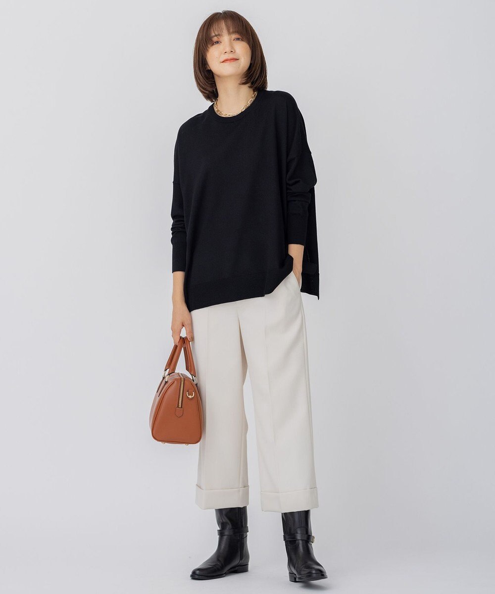 23区 【12色展開/新色追加】ウーステッドウール ビッグシルエット ニット 