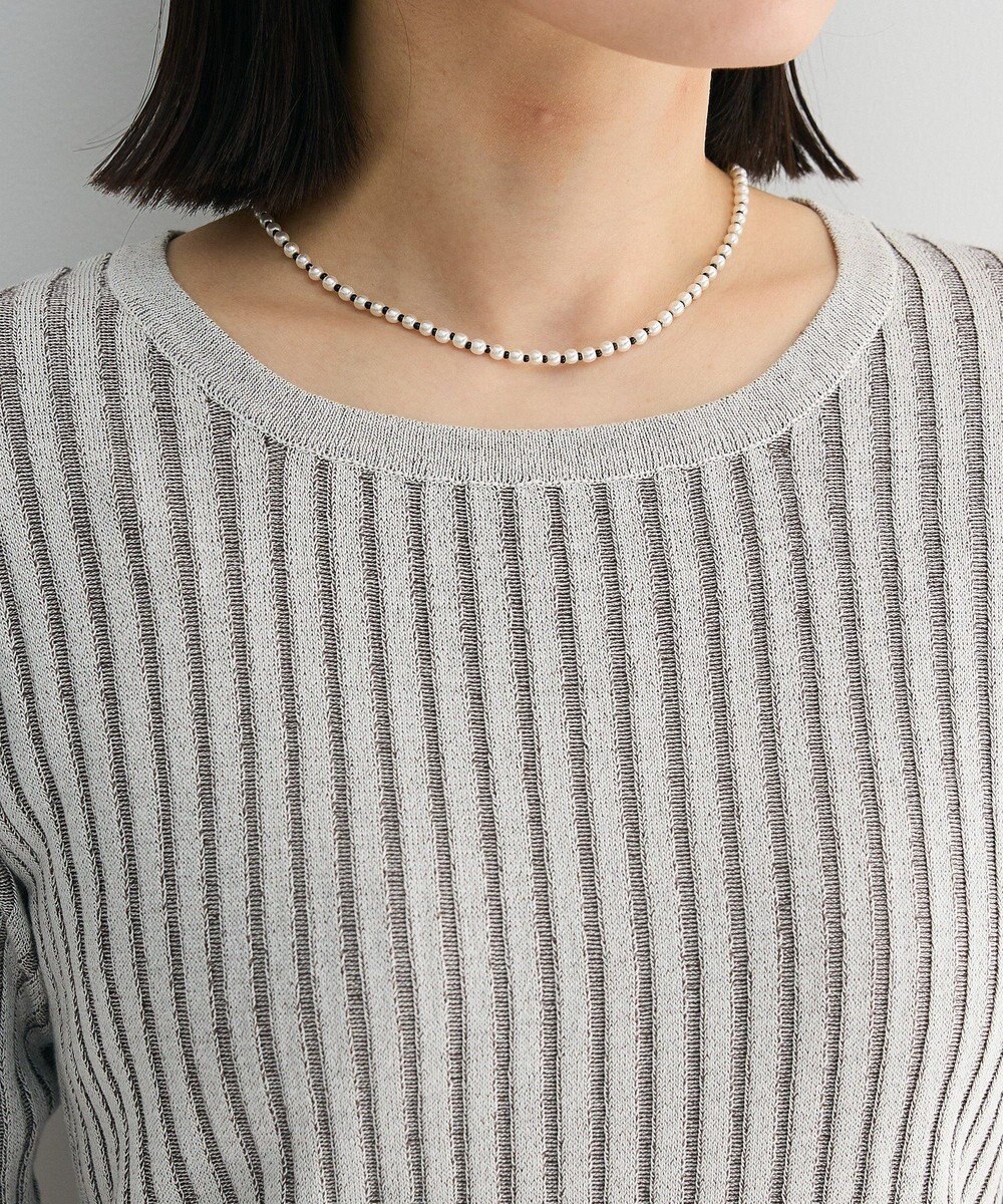 Green Parks 配色リブニットプルオーバー 