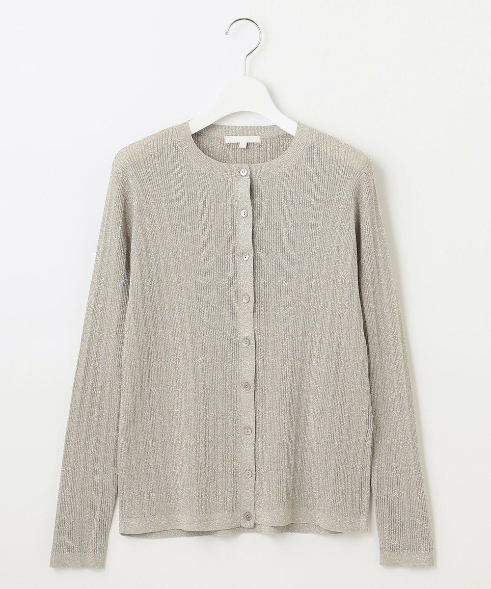 自由区 【カタログ掲載・アンサンブル対応・洗える】グリッターリブ カーディガン 