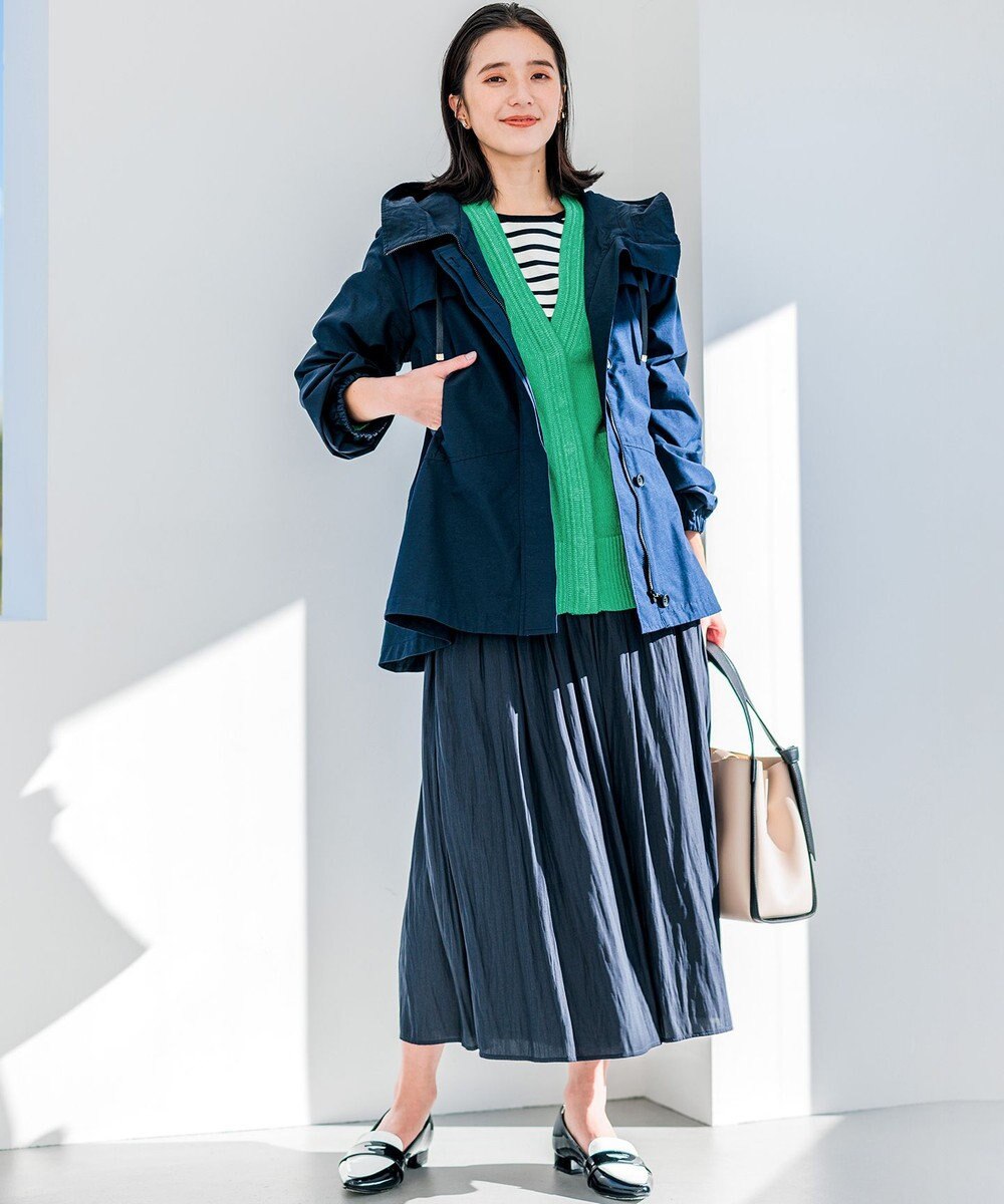 組曲 S 【WEB限定】フード付きライトブルゾン 