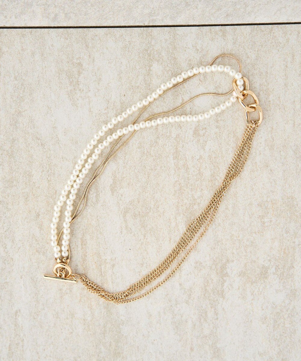 YECCA VECCA パールチェーンショートネックレス 