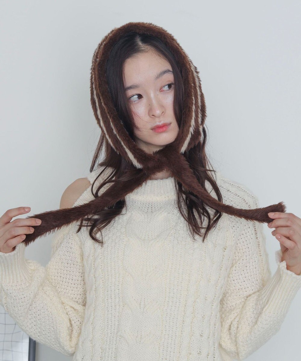 WEGO ボーダーニットバブーシュカ 