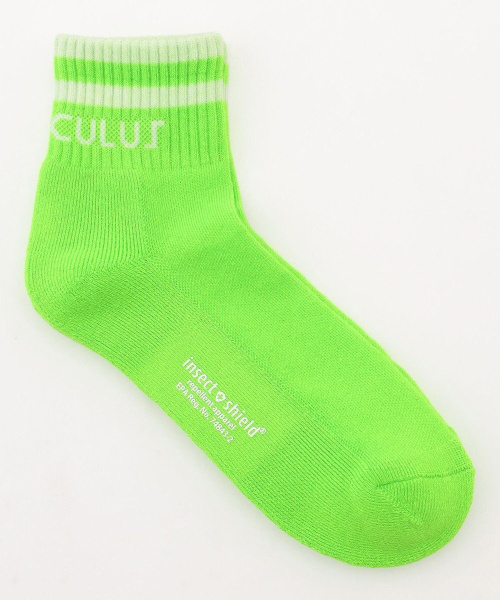 PW CIRCULUS 【虫よけ加工】【MEN】ラインソックス ショート丈  ゴルフ 