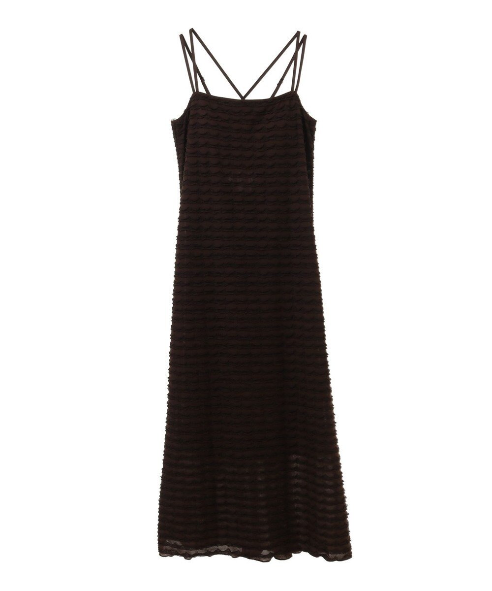 Green Parks カップ付きフリル生地キャミワンピース 