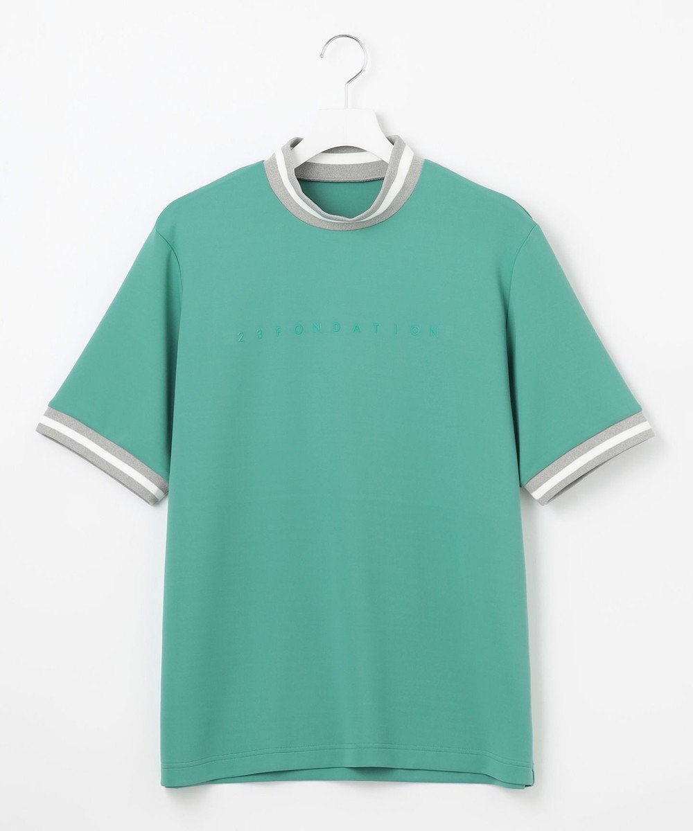 23区GOLF 【23Fondation】【吸水速乾/UVケア】ライトダンボール モックネック 