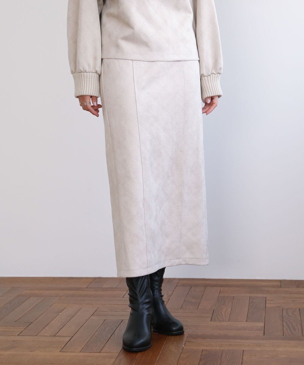 Green Parks ・ＥＬＥＮＣＡＲＥ　ＤＵＥ　エンボスナロースカート 