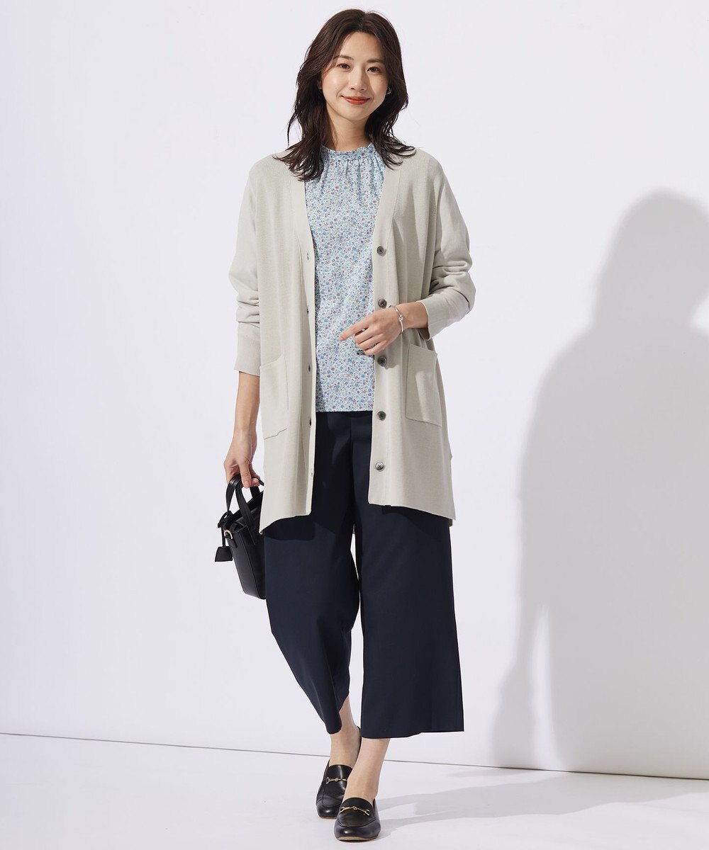 J.PRESS LADIES L 【洗える】COTTON MODAL Vネック カーディガン 