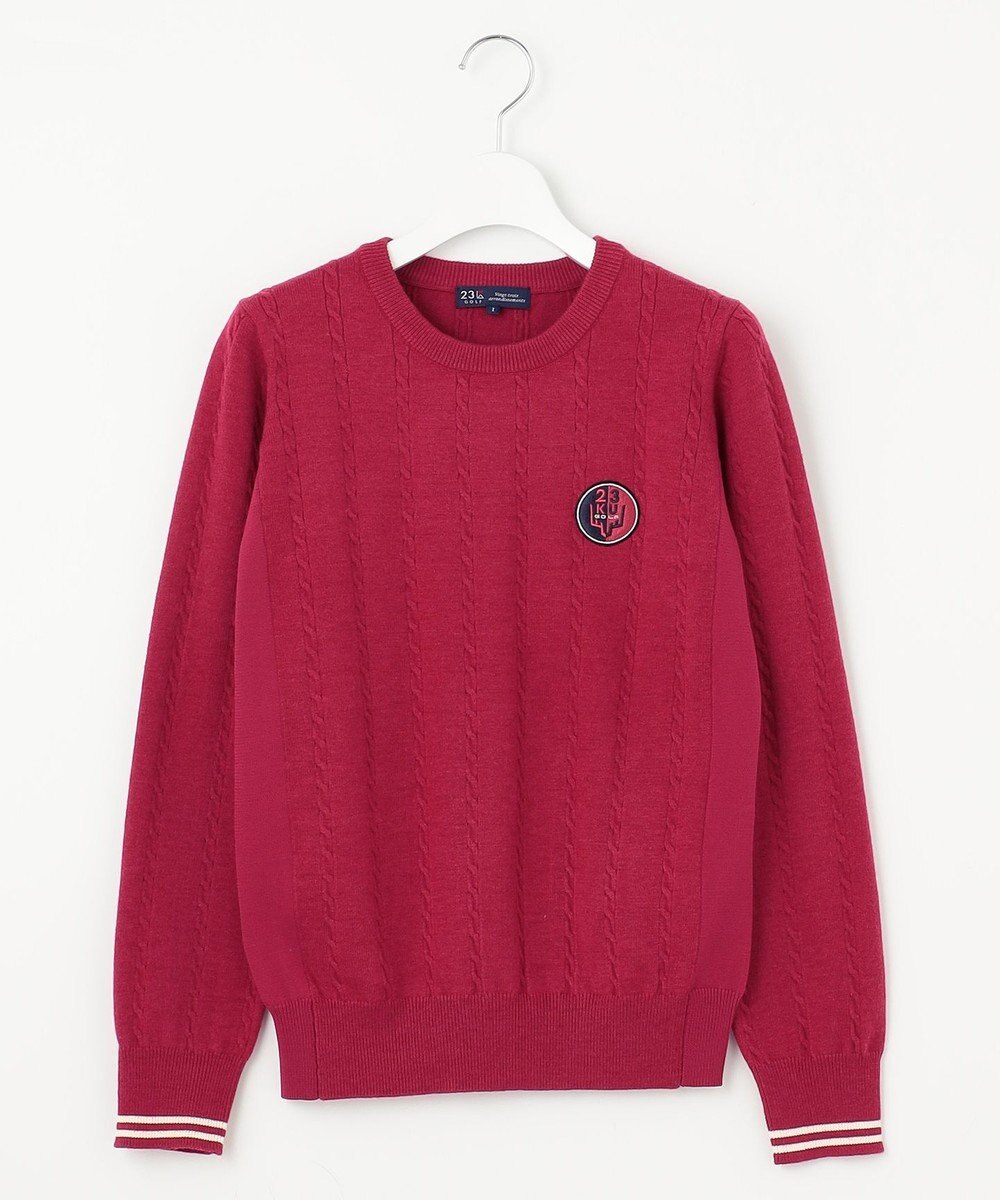 23区GOLF 【WOMEN】【洗える】ストレッチカラー ニット 