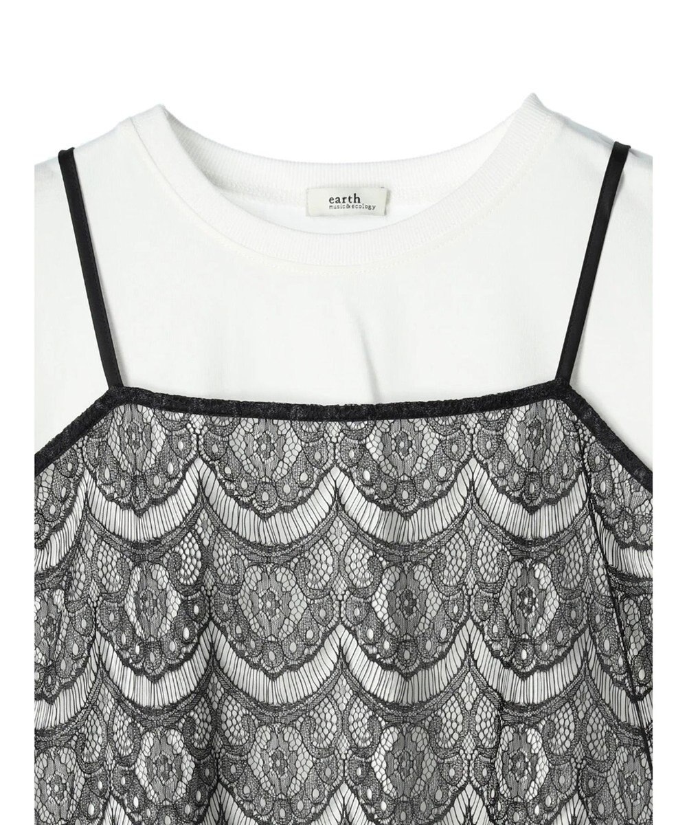earth music&ecology ＳＥＴ２点レースキャミソール＋ＴＥＥ 