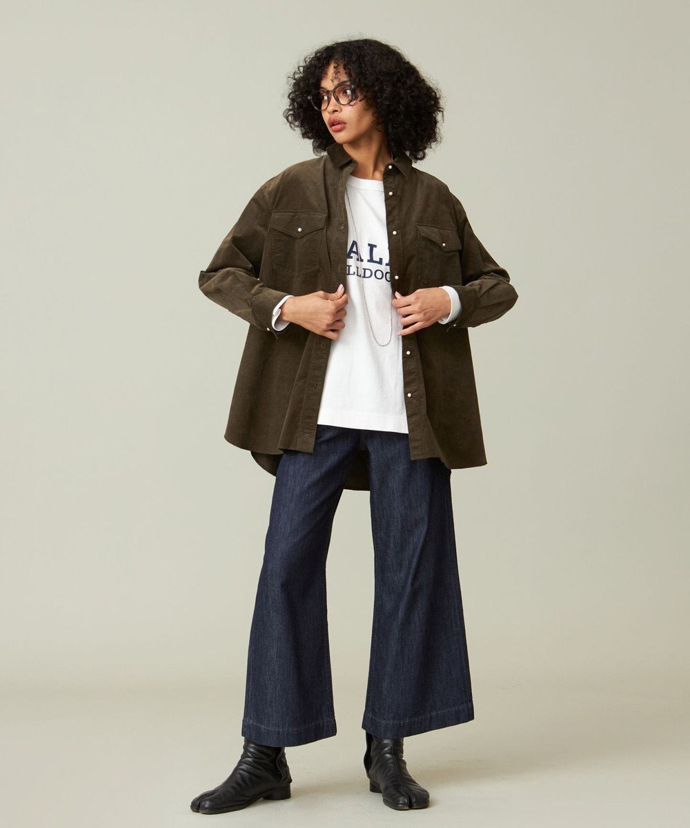 J.PRESS YORK STREET 【WOMEN】コーデュロイ ロングブラウス 