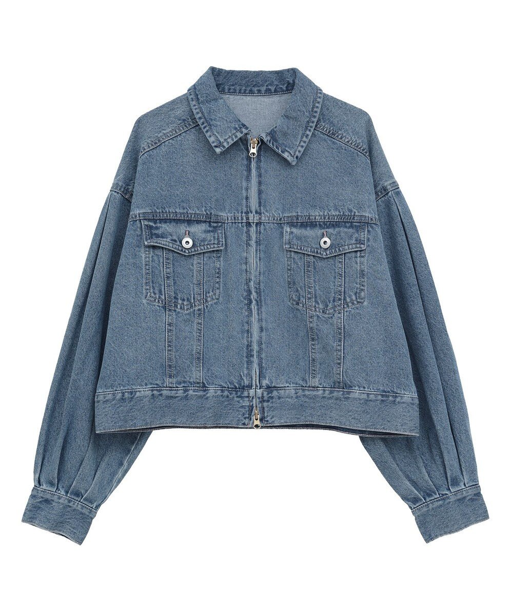 earth music&ecology ショートジップデニムジャケット 
