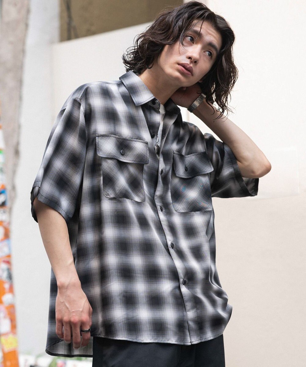 WEGO オンブレチェックシャツ(SS) 