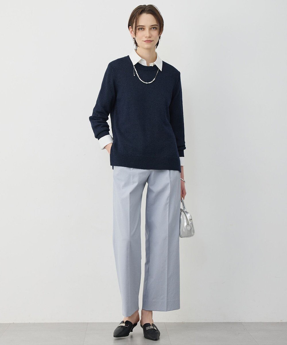 ICB L 【先行予約】 グロッシーペーパーブレンド クルーネックプルオーバー 