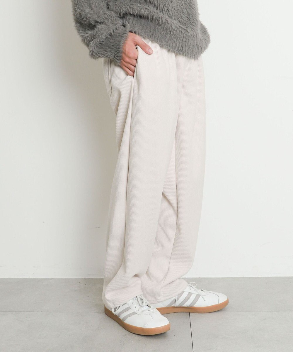 WEGO 【暖パンツ/SMLサイズ展開】裏ベロアシェフパンツ 